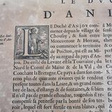 Antique 1631 map of the Duchy of Anjou by Guillaume Blaeu (1571-1638) after Lézin Guyet (1515-158)
