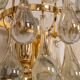 Large Pair of Gilded Brass and Crystal Wall Lights by Palwa, Germany, 1970s