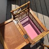 Coffre rotin vintage