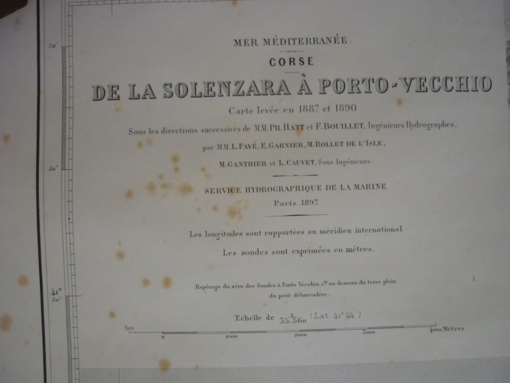 Map of the navy "la solenzara in porto-vecchio" nº 4951