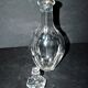 Antique Malmaison Harcourt flat-cut crystal decanter 21cm