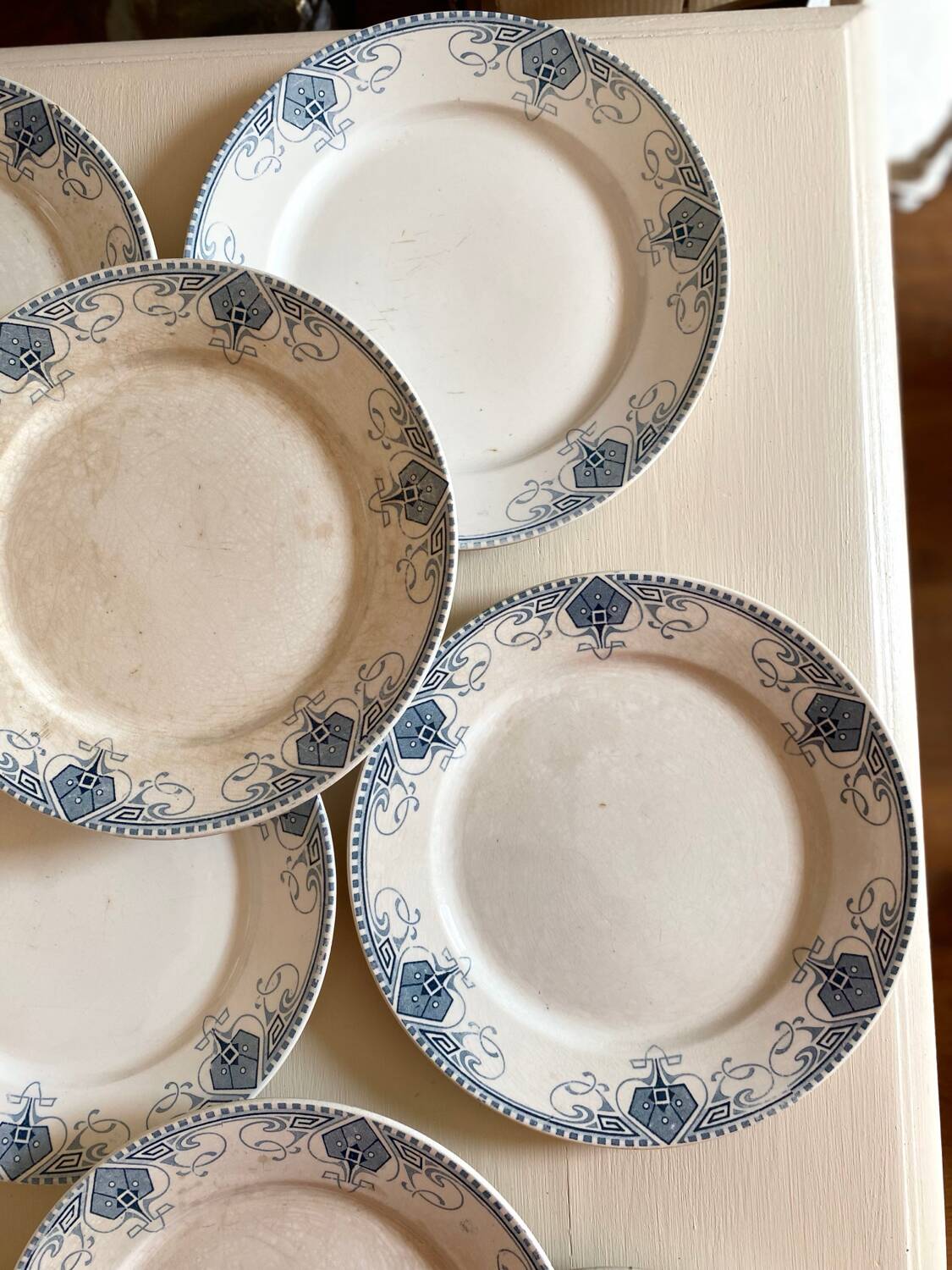 Large antique ironstone plates
