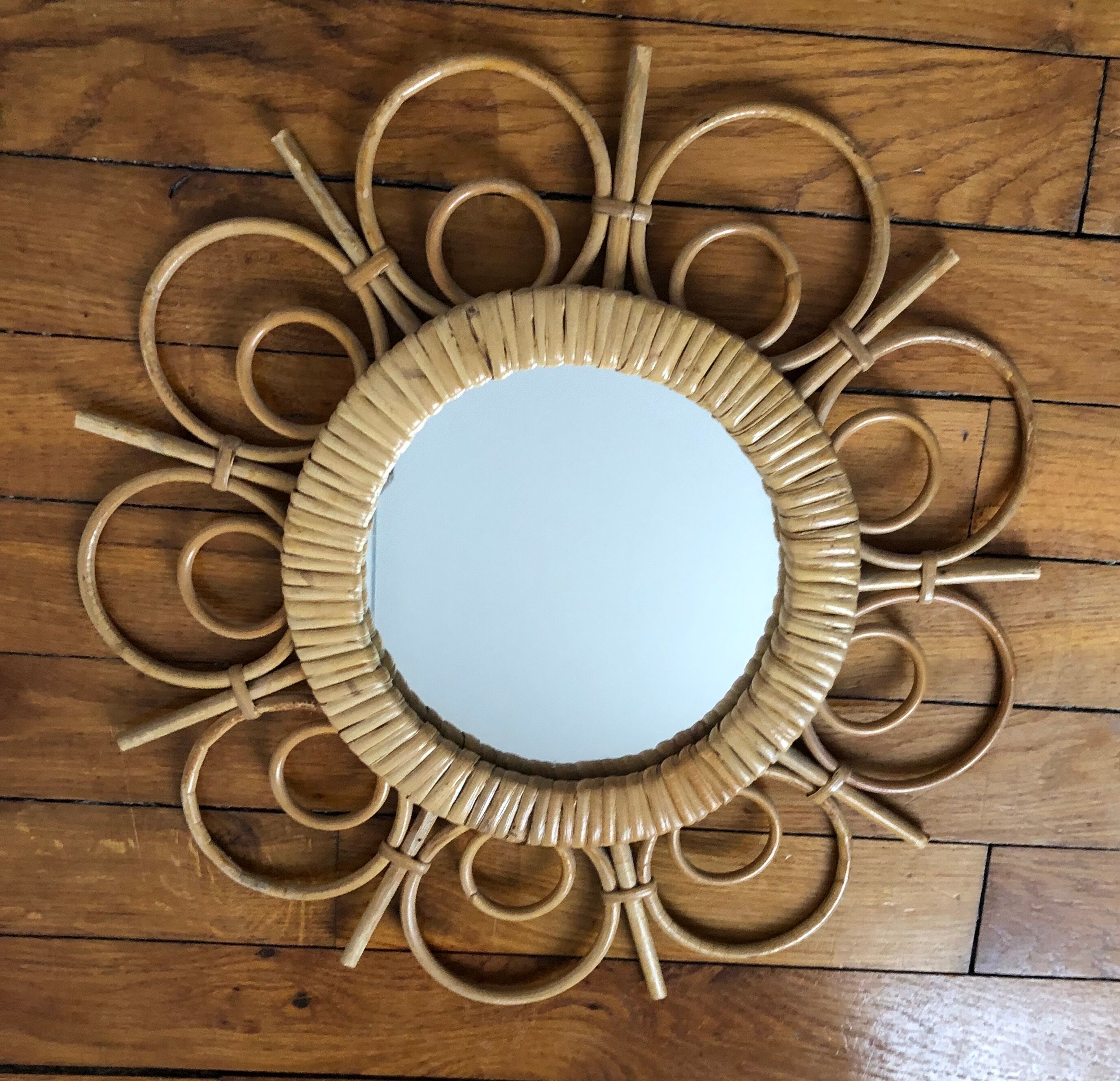 Rattan mirror