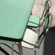 Table formica et ses 4 chaises vert menthe