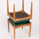 Ensemble de deux tabourets verts du 20ème siècle, années 1960