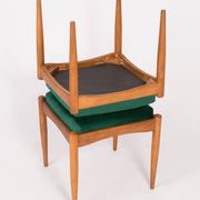 Ensemble de deux tabourets verts du 20ème siècle, années 1960