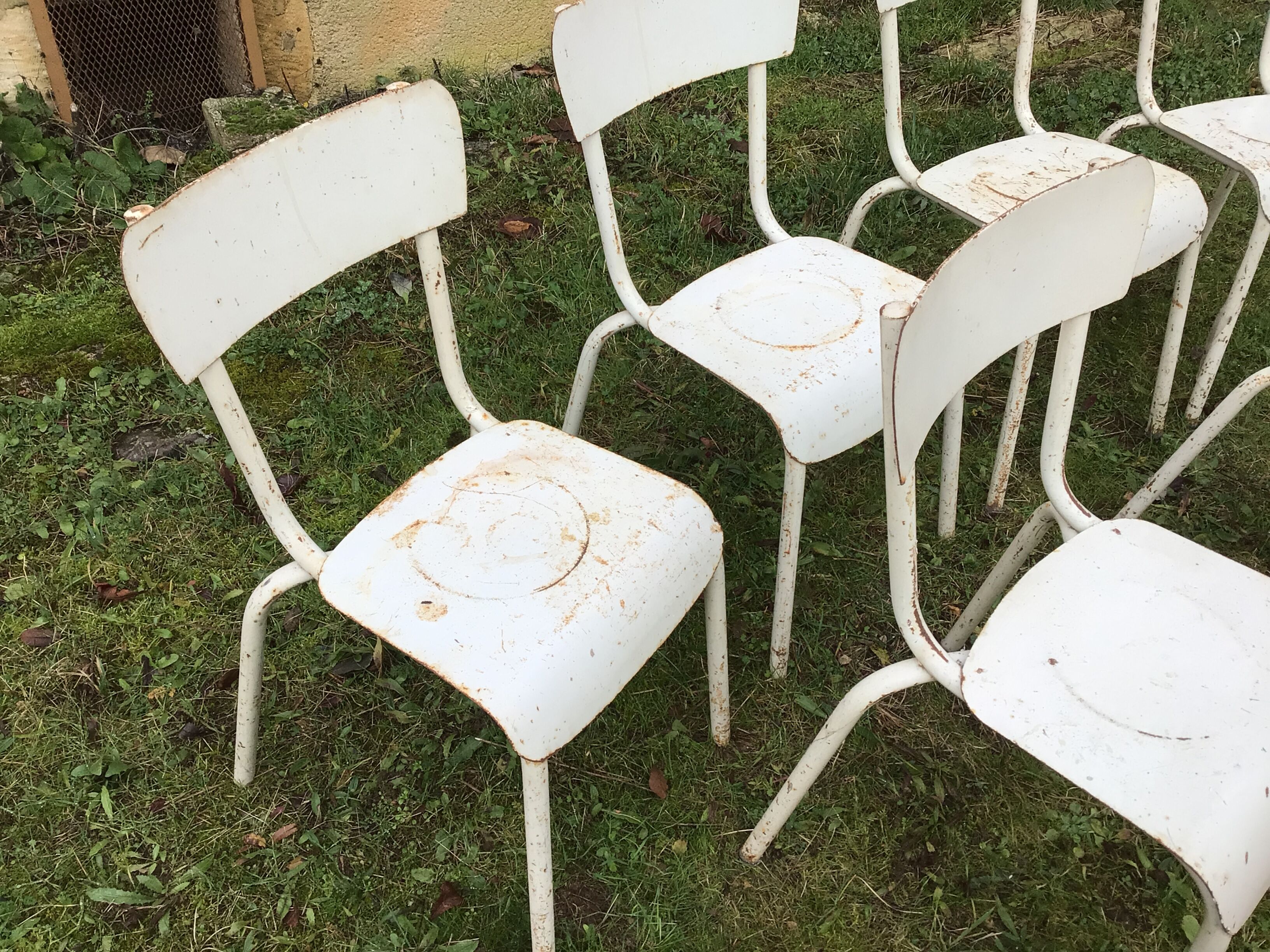 Ensemble de 6 chaises bistrot jardin en métal