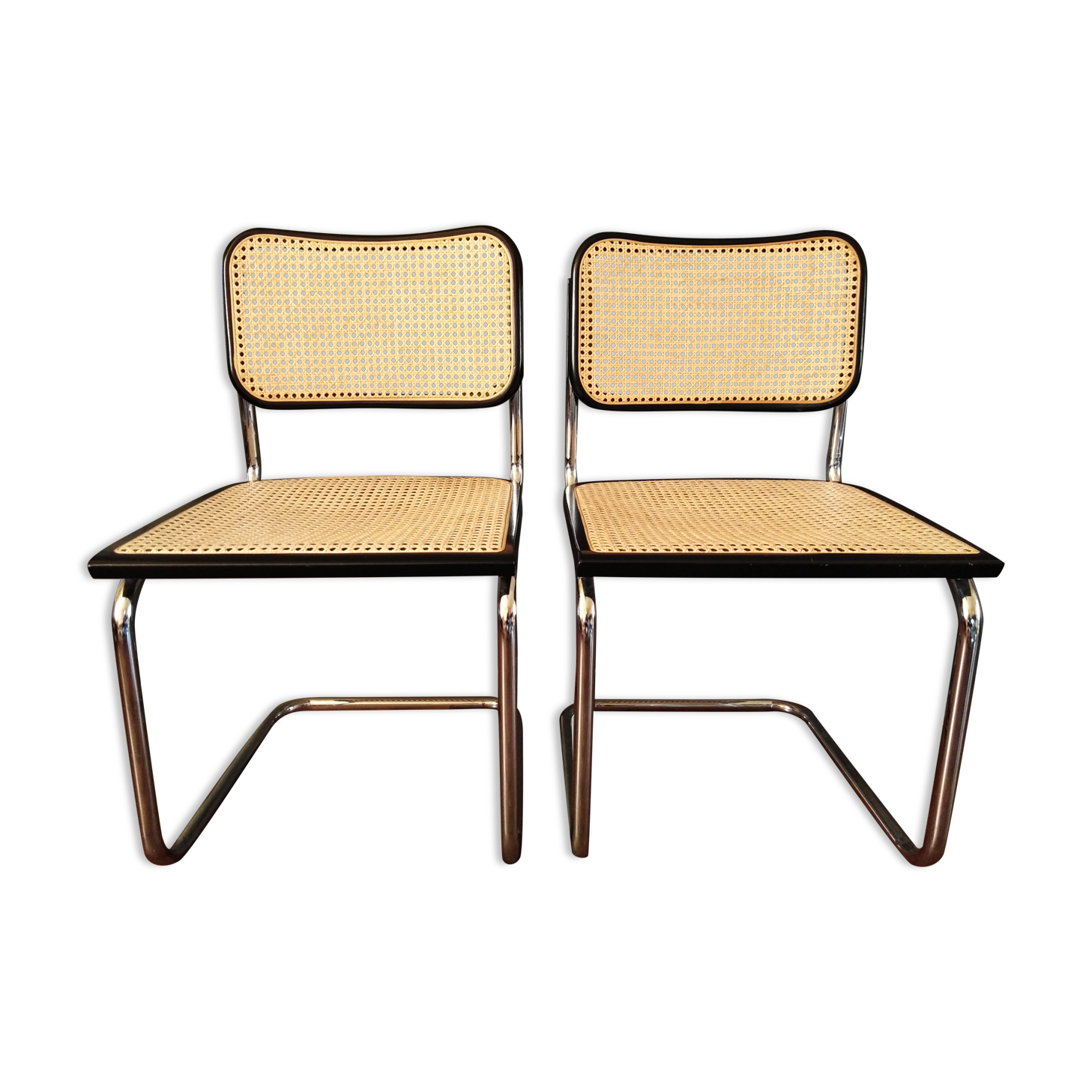 2 chairs Marcel Breuer B32 Cesca 1970
