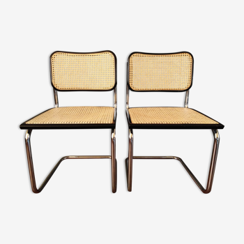 2 chairs Marcel Breuer B32 Cesca 1970