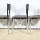 Suite of 3 Leather and Chrome Metal Chairs, attributed to Collomb Creation – 1970