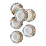 Set of 6 vintage hollow plates model Cécile de HBCM (LOT 2)