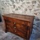 Antique French walnut commode, early 19th century (1800–1830), 4 drawers.