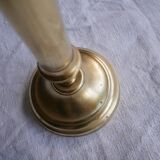 Brass candle holder with pusher