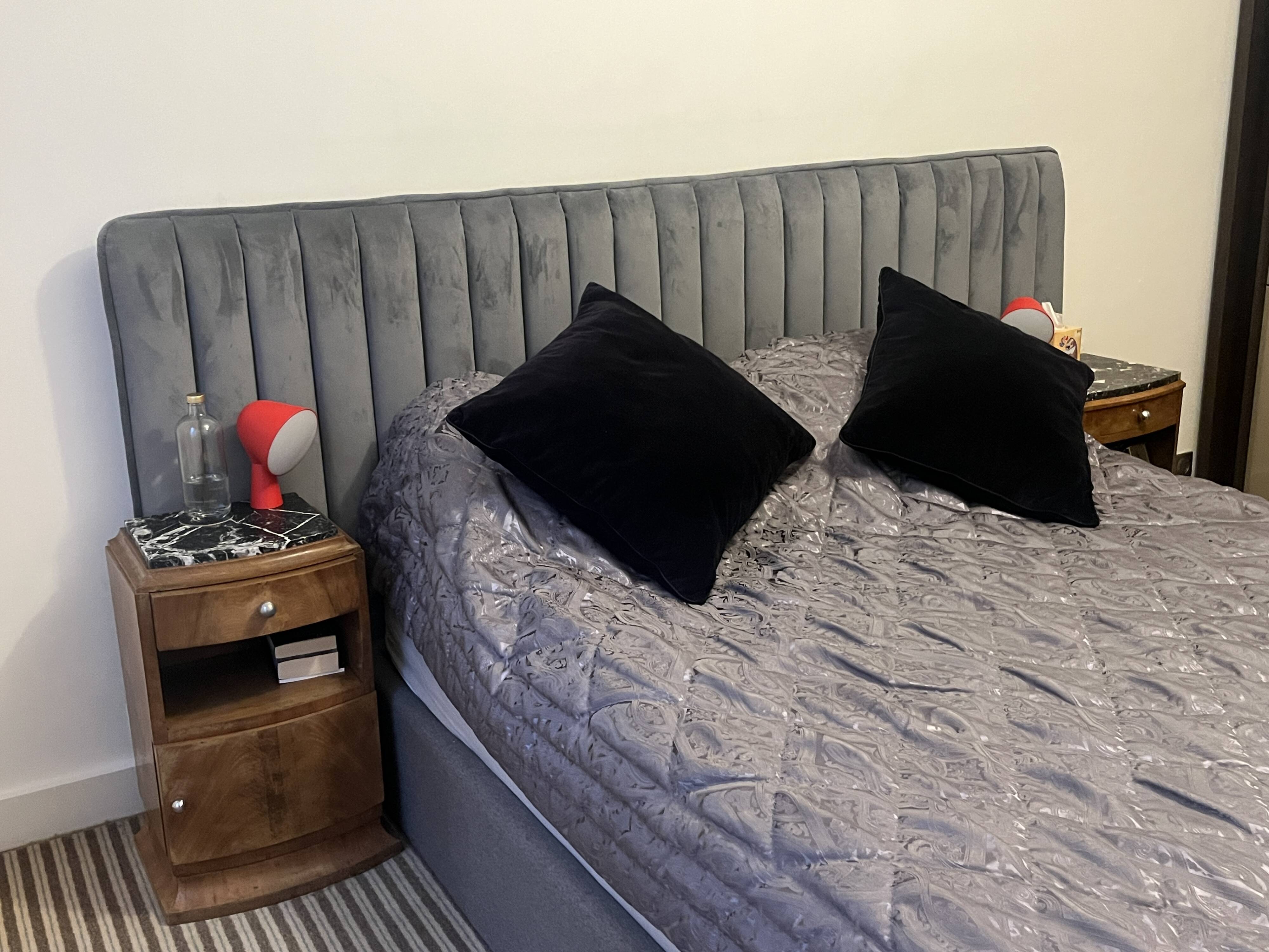 Habitat grey boudoir headboard 244 x 120 cm