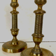 Pair of Louis XVI style candlesticks in chiseled and gilded bronze - XIXth century