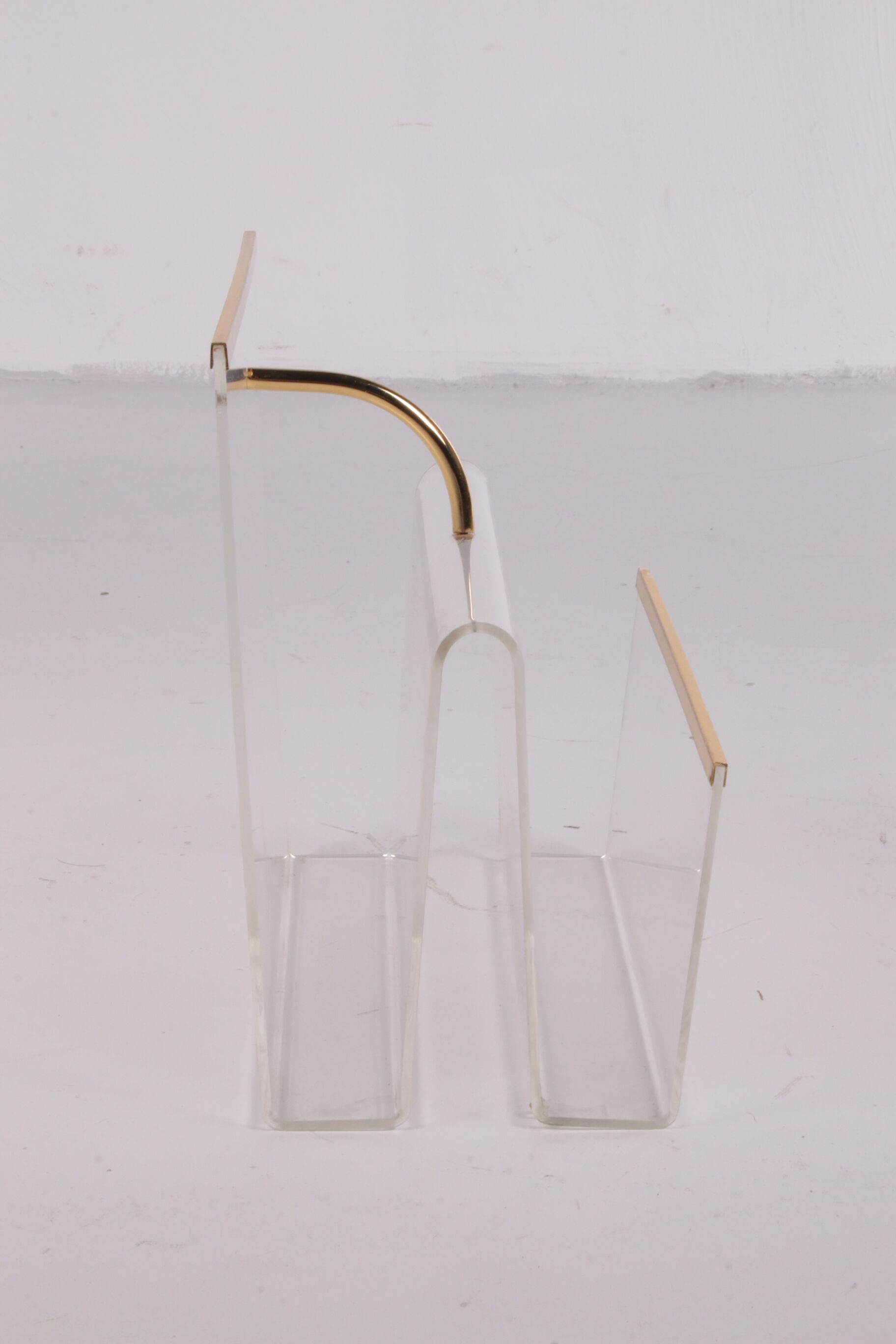 Hollywood regency Plexiglass warehouse rack 1970s Italy