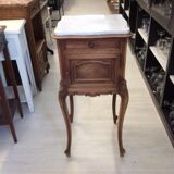 Bedside table wood and marble