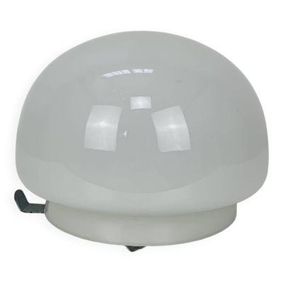 Applique boule opaline blanche vintage, demi sphère