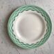 Round dish digoin sarreguemines model "lola" water green years 30-40