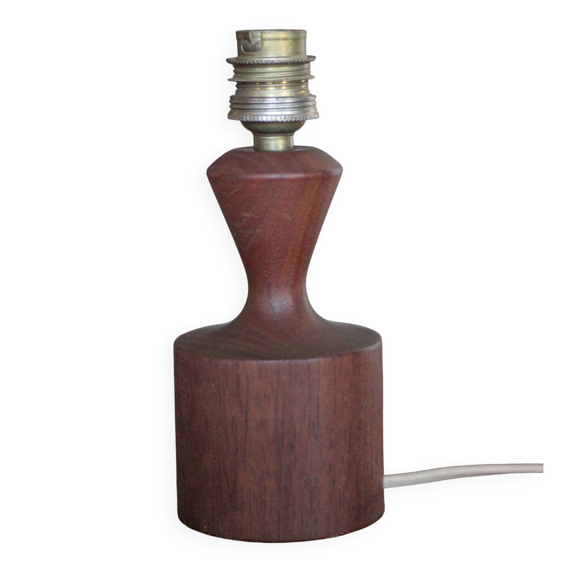 Scandinavian wooden lamp, vintage wooden lamp base, table lamp