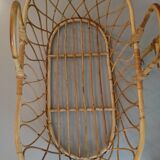 Vintage rattan cradle