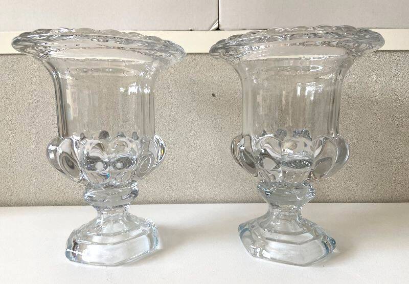Elegant Pair of New Médicis Vases Decorative Glass Candle Holders