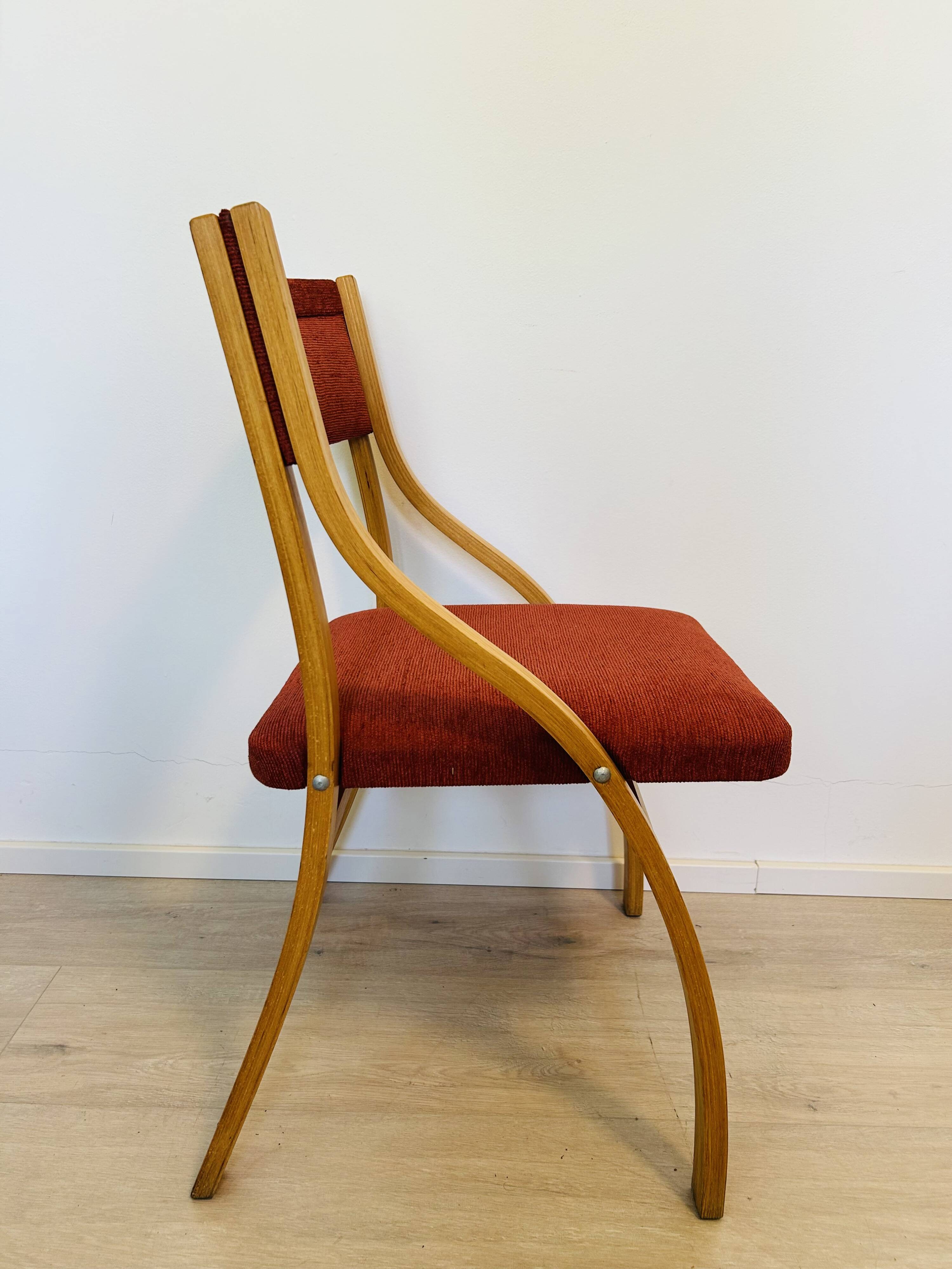 Vintage Dining Chairs by Ludvík Volák for Dřevopodnik Holešov, 1960’s, Set of 2