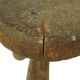 Old Rustic Tripod Stool Milk Stool Brutalism Style