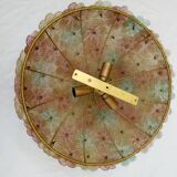 Glass ceiling in glass flowers. Murano 60/70 Barovier & Toso