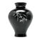 Minimalism vase, black lacquer, mother-of-pearl inlay, Japan, 1950s