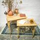 Rattan nesting tables