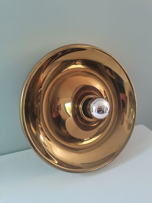 Italian brass wall lamp, diam. 39 cm