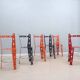 Suite de 6 chaises post-modernes en métal laqué artifort années 2000