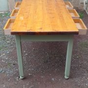 Table de ferme moderne 6 tiroirs