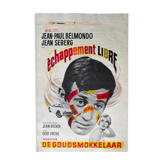 Original cinema poster "Free Escape" Jean-Paul Belmondo 36x55cm 1954