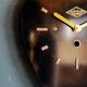 Vintage formica clock asymmetrical silent wall clock "Black Lutecia"