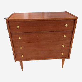 1970s vintage Scandinavian teak chest of drawers