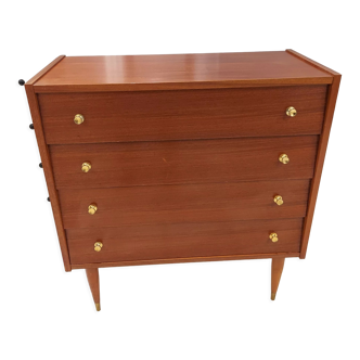 1970s vintage Scandinavian teak chest of drawers