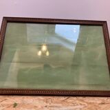 Carved wood photo frame