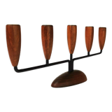 Modernist teak candlestick, Denmark, 1960s