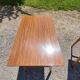 50s feet compass desk in blond beech and formica 3 drawers