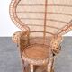 Mid-Century Wicker Peacock Emmanuelle Chair from Kok Maison, 1970s