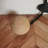 Wooden and iron wall coat holder