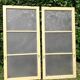 Pair of antique translucent glass sliding doors