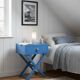 Bedside table, blue side table Farrow & Ball