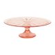 Art Deco Pink Cake Dish Rosaline Depression Glass Verrerie Scailmont