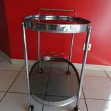 70s design chrome bar trolley
