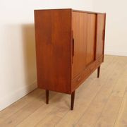 Vintage highboard | Wall cabinet | Teak | 154 cm