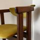 Art Deco armchair in wood and velvet