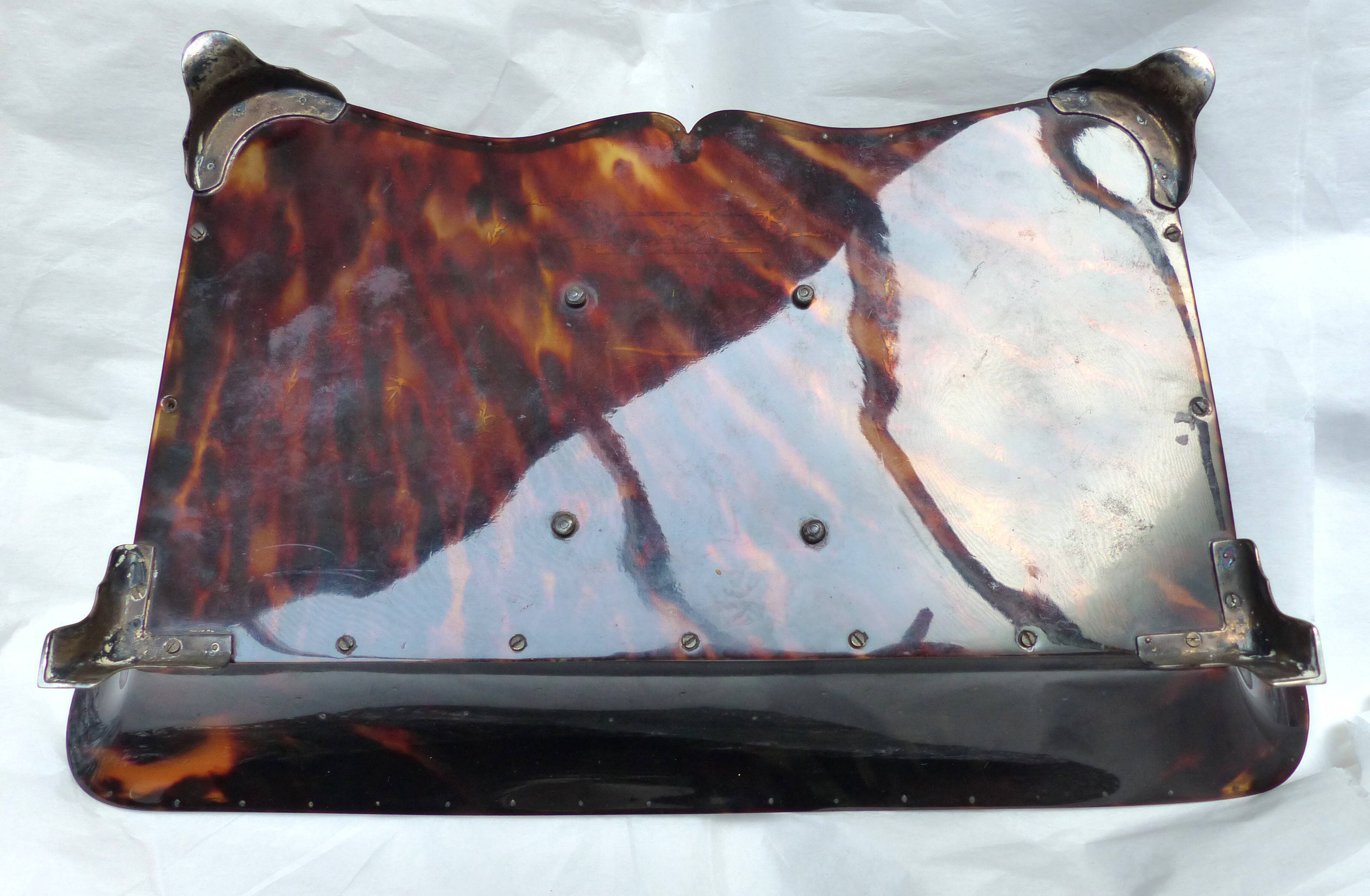 Silver inkwell and scale 19th century